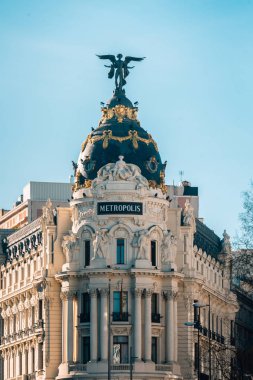 Gran Via 'daki Metropolis Binası, Madrid, İspanya