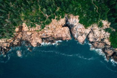 Rocky Mount Desert Island, Maine uçurumlarda görünümünü
