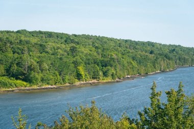 Bucksport, Maine Penobscot Nehri'nin görünümü