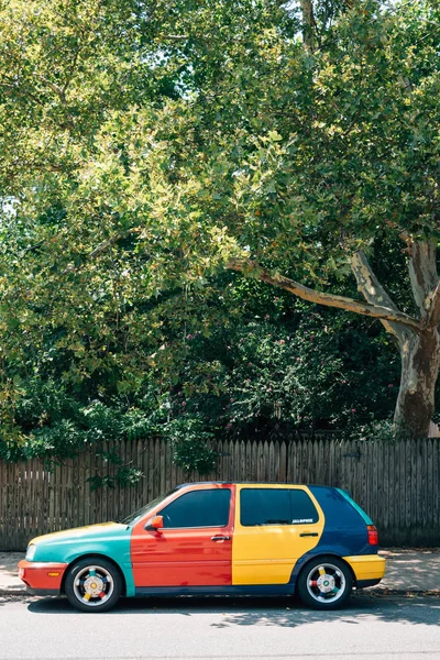 Colorful Volkswagen Golf — Stock Photo, Image