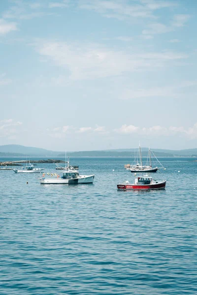 Boats Frenchman Bay Bar Harbor Mount Desert Island Maine — Stock Photo, Image