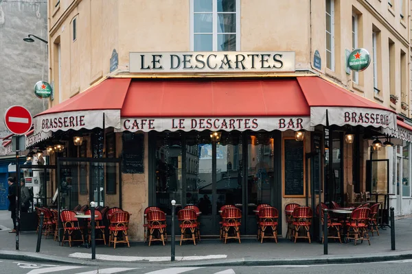 Descartes Ένα Καφέ Στο Καρτιέ Λατέν Διαμέρισμα Παρίσι Γαλλία — Φωτογραφία Αρχείου