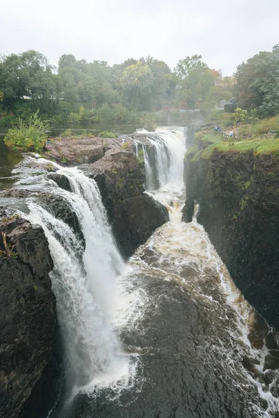 Les Grandes Chutes Rivière Passaic Paterson New Jersey — Photo