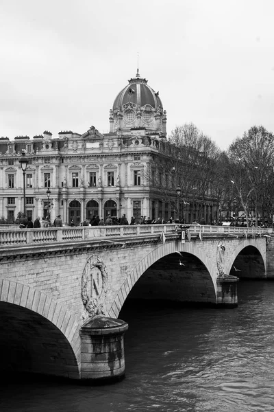 Pont Change Ponte Sulla Senna Parigi Francia — Foto Stock