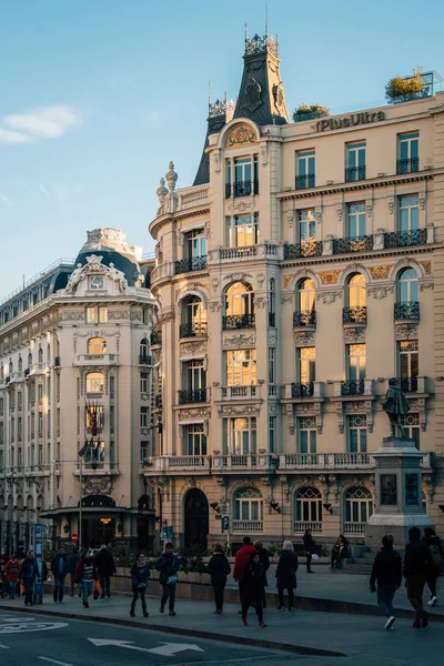 Edificios Plaza Las Cortes Madrid España — Foto de Stock