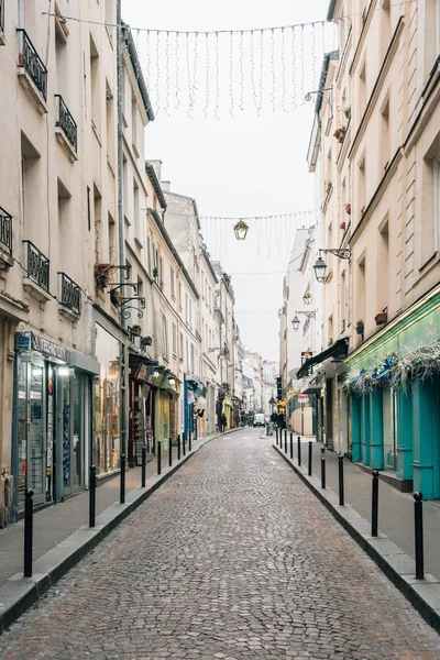 Rue Mouffetard Latinské Čtvrti Arrondissement Paříž Francie — Stock fotografie