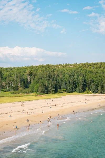 View Sand Beach Acadia National Park Maine — Stock Photo, Image