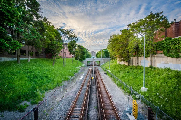 Järnvägsspåren Toronto Ontario — Stockfoto