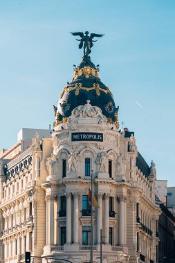 Gran Via 'daki Metropolis Binası, Madrid, İspanya