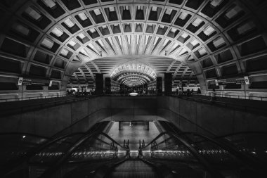 The interior of the L'Enfant Plaza Metro Station, in Washington, DC. clipart