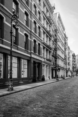 Arnavut kaldırımlı Soho, Manhattan, New York şehir sokak