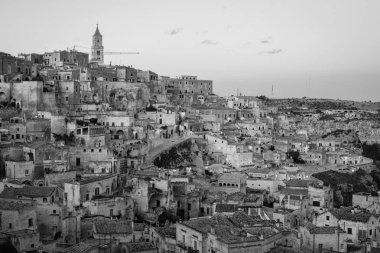Bir görünümü Matera, Basilicata, İtalya