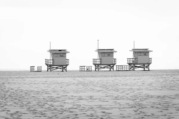 Turnuri Salvamar Plajă Venice Beach Los Angeles California — Fotografie, imagine de stoc