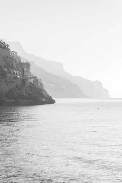 Costa Amalfitana Amanecer Vista Desde Minori Campania Italia — Foto de Stock