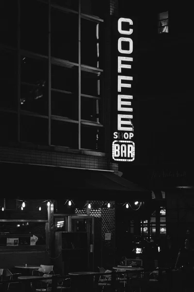 Coffee Shop Bar Sign Union Square Manhattan New York City — Stock Photo, Image