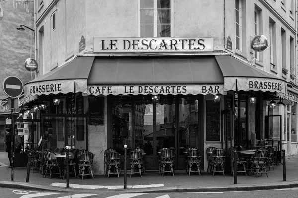 Descartes Een Café Het Quartier Latin Arrondissement Paris Frankrijk — Stockfoto