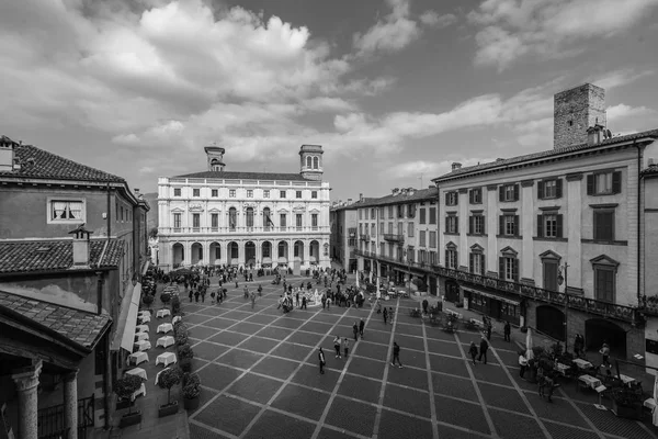 Piazza Vecchia Citta Alta Bergamo Itália — Fotografia de Stock