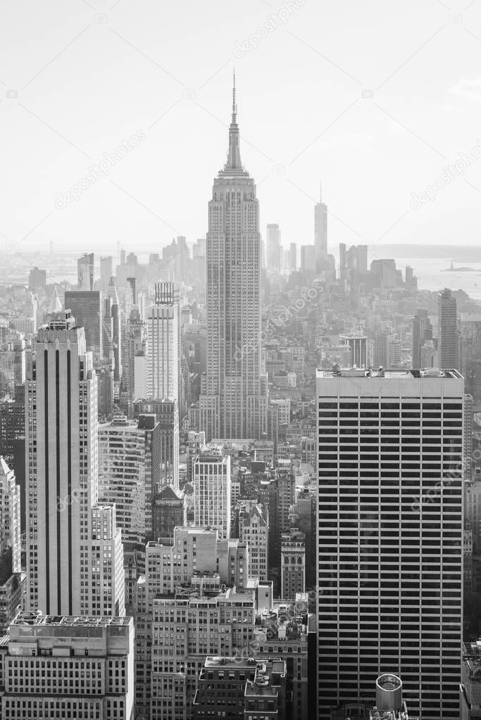 The Empire State Building and Midtown Manhattan skyline, in New York City