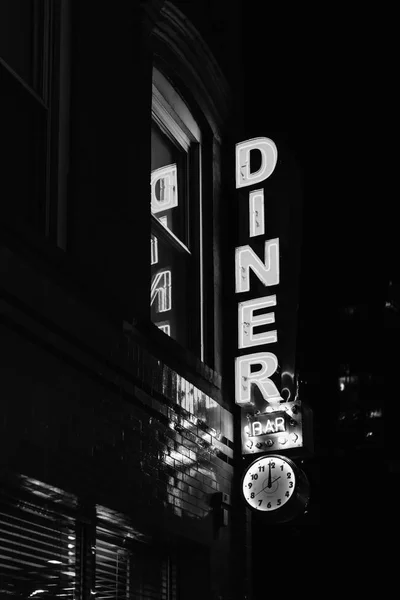 Remedy Diner neon sign, in the Lower East Side, Manhattan, New York City