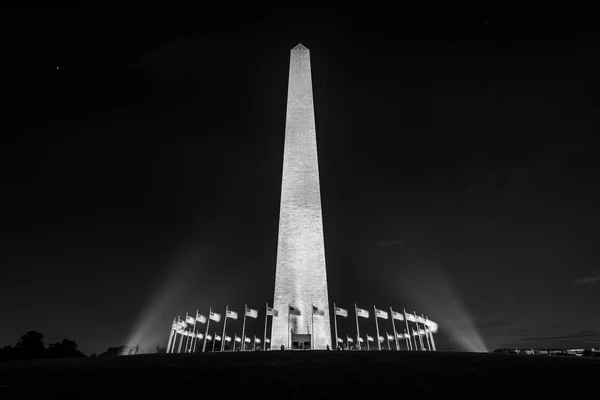 Washingtonův Monument Noci Washingtonu — Stock fotografie