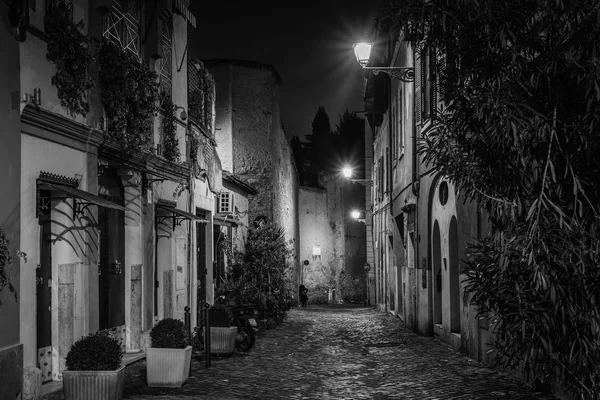 Della Paglia Notte Trastevere Roma — Foto Stock