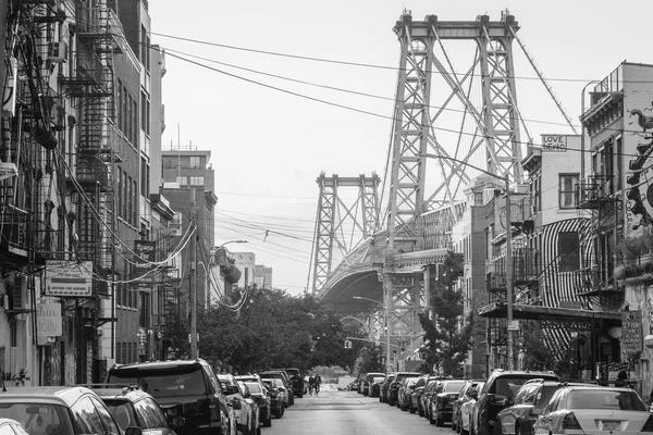Sexta Calle Puente Williamsburg Atardecer Brooklyn Nueva York — Foto de Stock