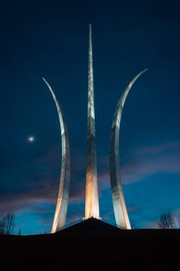 Gece, Hava Kuvvetleri anıtında Arlington, Virginia