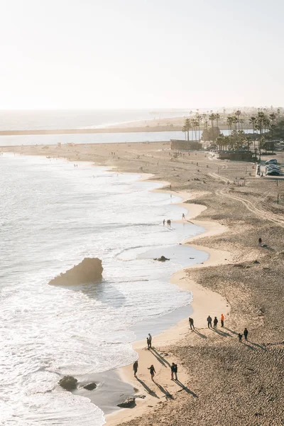 Vista da praia principal em Corona del Mar, Newport Beach, Califor — Fotografia de Stock