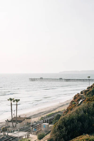 Blick auf die Seebrücke in San Clemente, Orange County, Kalifornien — Stockfoto