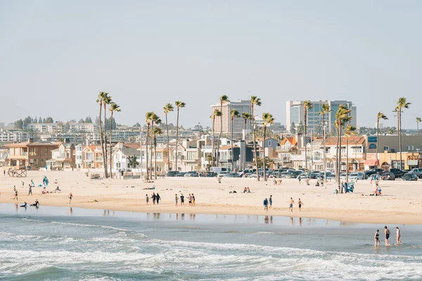 Blick auf den Strand in Newport Beach, Orange County, Kalifornien — Stockfoto