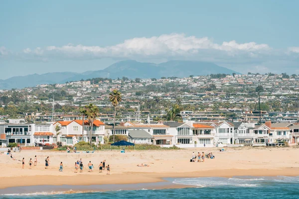 Θέα της παραλίας από το Balboa Pier στο Newport Beach, Καλιφόρνια — Φωτογραφία Αρχείου