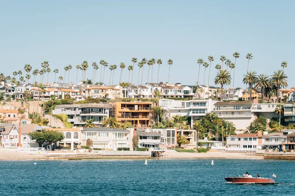 Перегляд Corona del Mar від західного парку Jetty подання в Ньюпорт Bea — стокове фото