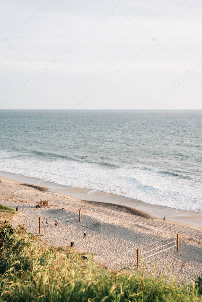 View of a beach from Leslie Park in San Clemente, Orange County,