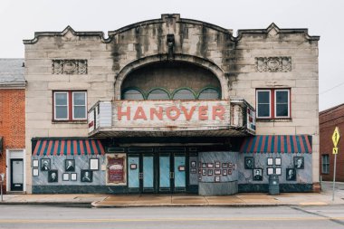 The abandoned theater in Hanover, Pennsylvania clipart