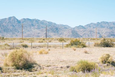 Çöl manzarası ve çöl Merkezi, Kaliforniya dağlarında