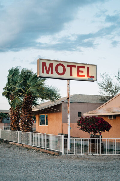 Old motel sign in Niland, near the Salton Sea, California
