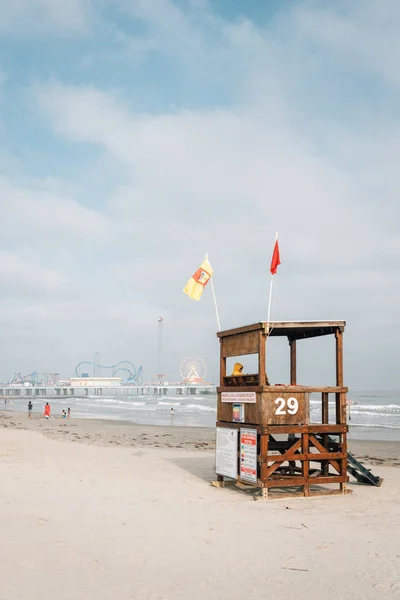 Soporte de salvavidas en la playa en Galveston, Texas — Foto de Stock