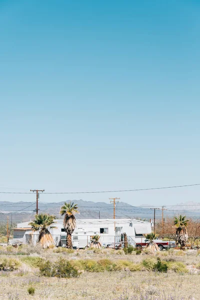 Parque de remolques en Desert Center, California — Foto de Stock