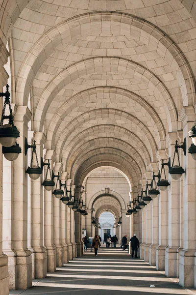 Exterior arches of Union Station, in Washington, DC — Stock Photo, Image