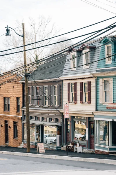 Main Street in het centrum van oude Ellicott City (Maryland) — Stockfoto