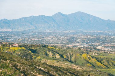 Vadi 'de, Moulton Meadows Park 'tan tepeler ve dağların görünümü