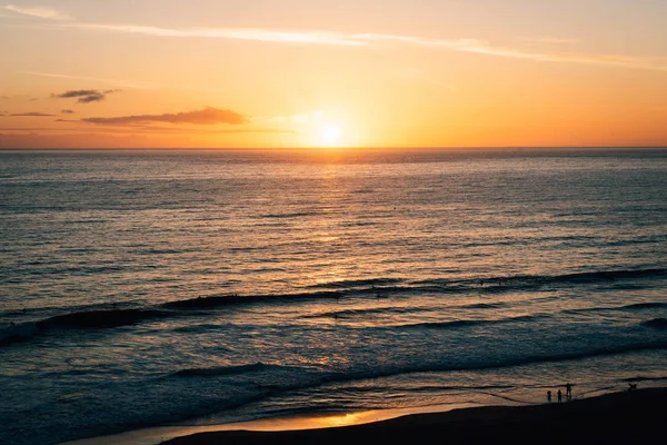 Coucher de soleil sur l'océan Pacifique à Salt Creek Beach, à Dana Point — Photo