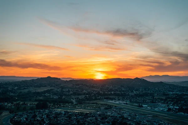 Utsikt över solnedgången från Mount Rubidoux i Riverside, Kalifornien — Stockfoto