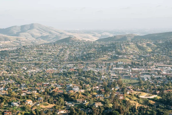 Uitzicht vanaf Mount Helix, in La Mesa, in de buurt van San Diego, Californië — Stockfoto