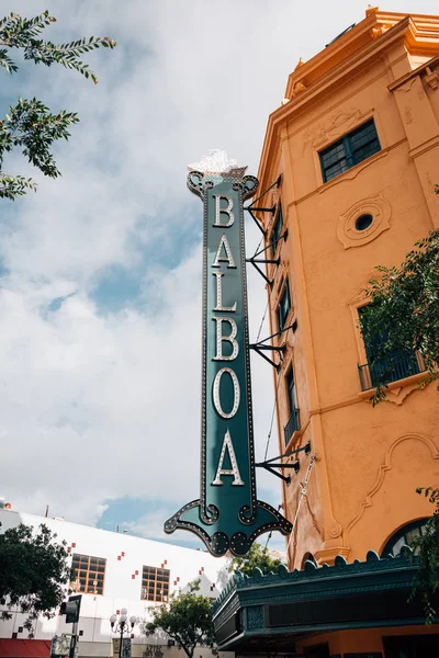 Balboa Theater znak, w centrum San Diego, Kalifornia — Zdjęcie stockowe