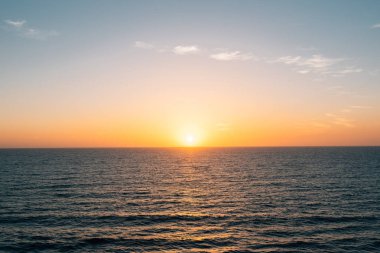 La Jolla Shores Pasifik Okyanusu üzerinde gün batımı, San Diego, Cal
