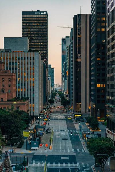 Vista da paisagem urbana no centro de Los Angeles, Califórnia — Fotografia de Stock