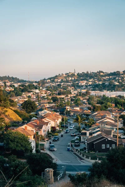 洛杉矶阿斯科特山公园的住宅区景观 — 图库照片