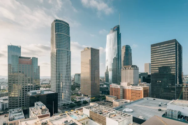 Cityscape widok na panoramę centrum Los Angeles, Kalifornia — Zdjęcie stockowe