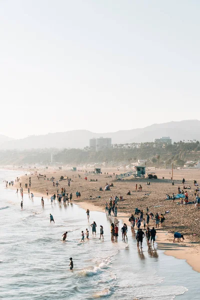 Avond uitzicht op het strand in Santa Monica, Los Angeles, Californ — Stockfoto